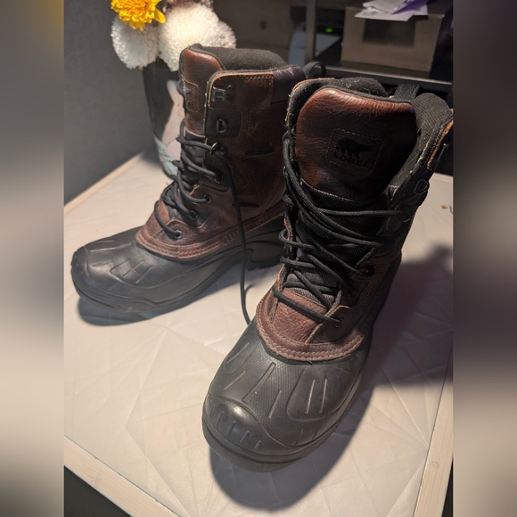 *Sorel Mens Avalanche Waterproof Outdoor Leather High Top Rubber Boots,Size 10.5 - Picture 2 of 11